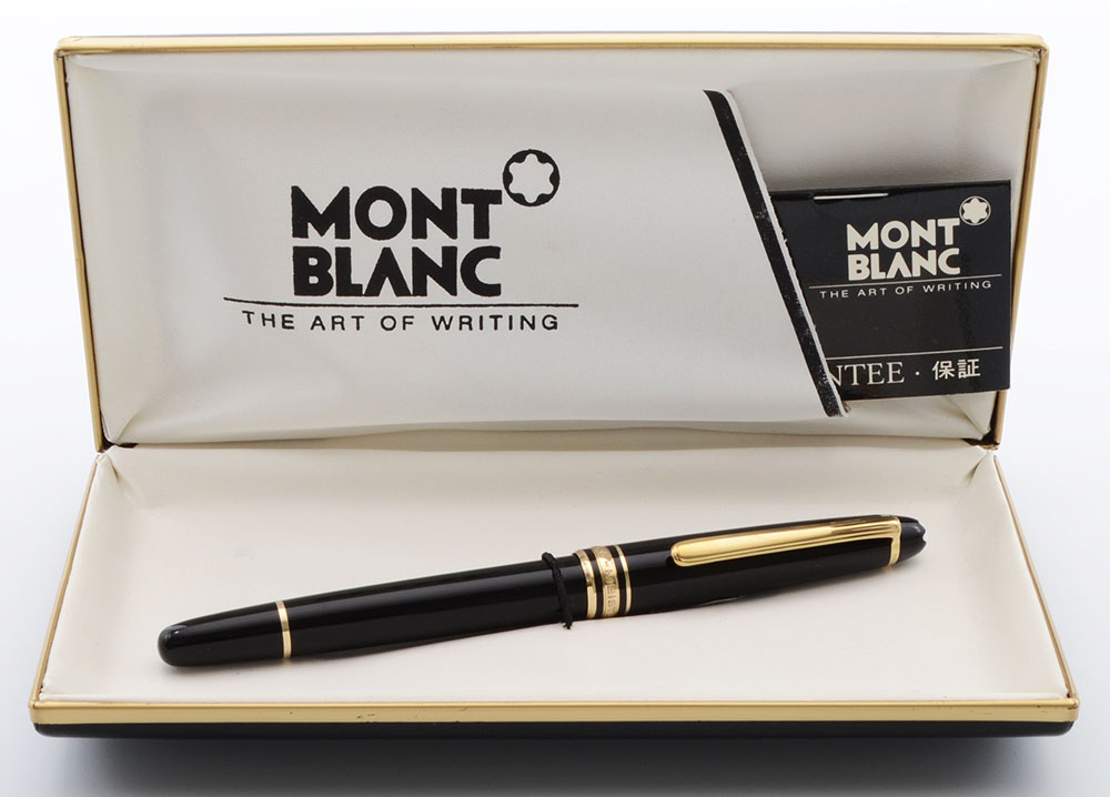 Montblanc Meisterstuck 144 Fountain Pen - Black, Gold Plated Trim 